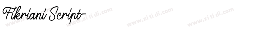 Fikriani Script字体转换 Fikriani Script字体转换